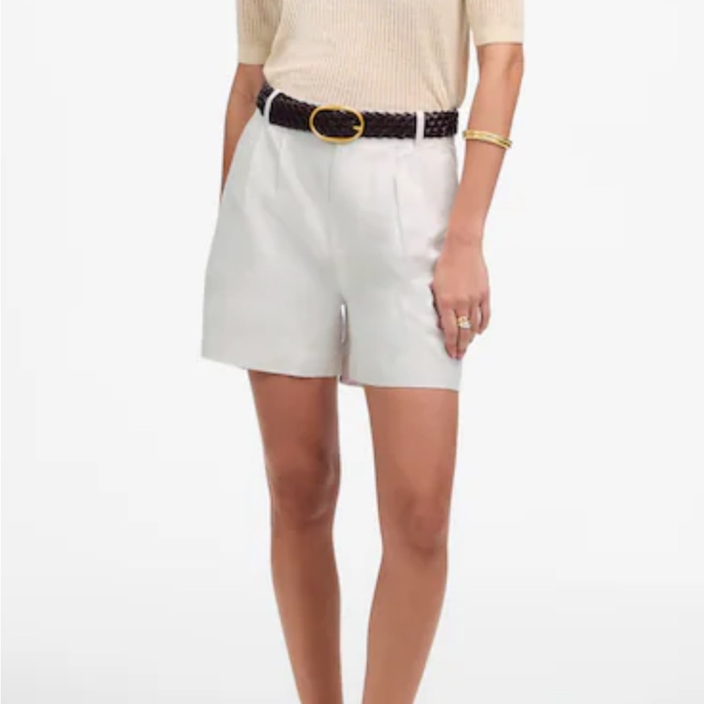 Madewell Drapey Twill Pleated Shorts